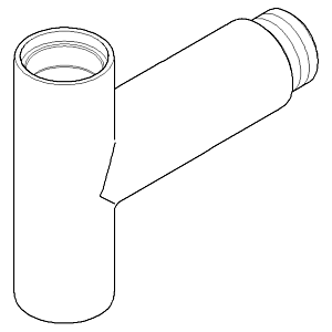 Dornbracht T-Stueck für Duschstele 091711052-06 platin matt