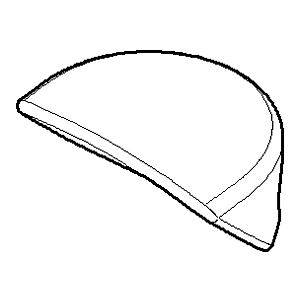 Dornbracht knob Bellevue chrome 092031030-00 17 x 36 mm Chrome