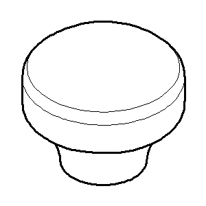 Dornbracht knob Madison chrome 092036030-00 27 mm chrome