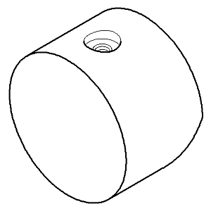 Dornbracht lever lower part - 092062040-06 matt platinum