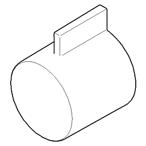 poignée Dornbracht D40 mm Therm. 092067006-06 platine mat