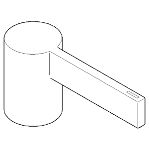 Dornbracht handle D32 mm cold 092067012-00 chrome