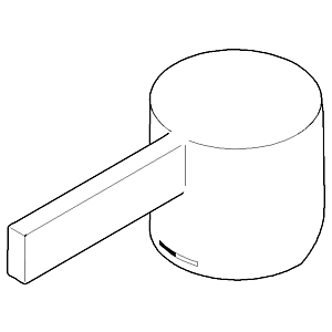 Dornbracht poignée pour support de baignoire 092067013-00 092067013 52 x 46 x 119 mm chromé