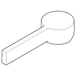 Dornbracht handle 092079040-99 092079040 120 x 43 x 23 mm Dark Platinum