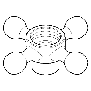 Dornbracht GRIFF-830/ZN-DR.GUSS - ch 092083020-00 chrom