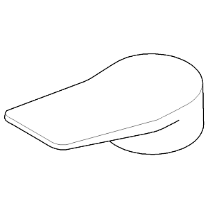 Dornbracht handle for stand 092084023-06 092084023 50 x 39.03 x 109.5 mm platinum w