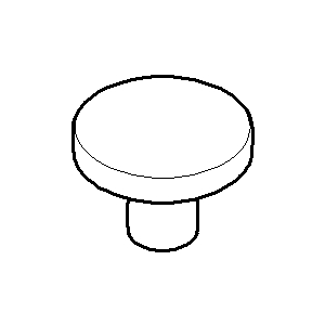 Dornbracht pull knob 092090050-00 092090050 D.21x16.5 mm chrome