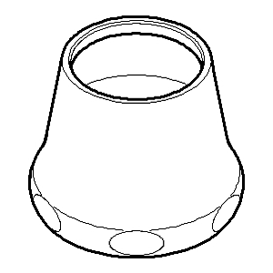 Dornbracht Hülse platin matt 092102055-06 30 mm Platin gebürstet