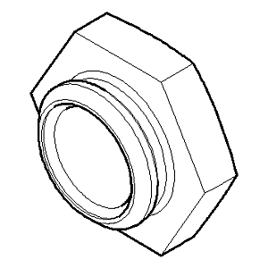 Dornbracht nut G 2000 / 801 -SW36 01 092310111-07 raw nickel-plated