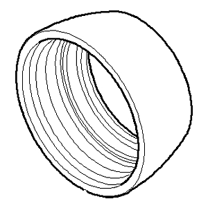 Dornbracht nut for side shower 092330027-06 matt platinum