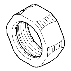 Dornbracht nut G3/4 092330034-07 092330034 16 x 30 x 35 mm raw nickel-plated