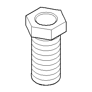 Nipple de vis Dornbracht . expiration elktr 092403204-07 nickelé brut