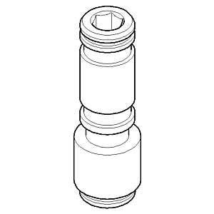 Dornbracht nipple 092403273-06 092403273 D.24 x 75.50 mm matt platinum