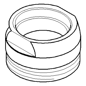 Dornbracht nut M40 x 2000 EHM - 092404104-00 chrome