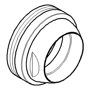 Dornbracht nut M 35 x 2000 EHM-WT LULU 092404146-00 chrome