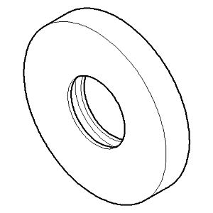 Dornbracht Rosette platin matt 092722003-06 D 22 x 9 mm Platin gebürstet