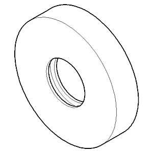 Dornbracht Rosette 69,5x15 chrom 092722011-00 15 mm Chrom