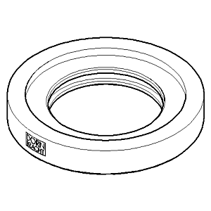 Dornbracht rosette for ceiling binding 092722040-06 matt platinum