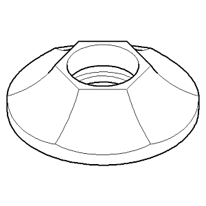 Dornbracht Ros.schub up/abgang da=60 092737003-00 chrom