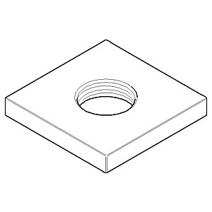 Dornbracht Rosette 60 x 60 x 9 für 2-Weg 092767006-00 chrom
