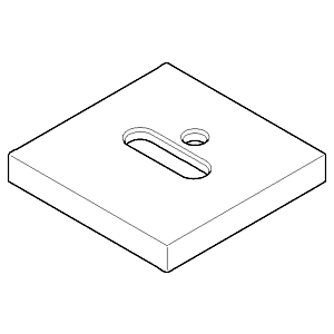 Dornbracht rosette bath filler 092767007-06 matt platinum