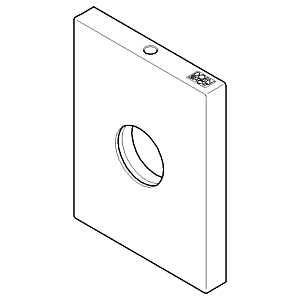 Dornbracht rosette wall connection head 092767010-00 130x90x35_chrom