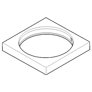 Dornbracht rosace n°- EHM- xS 092767011-00 60x60x9_chrom