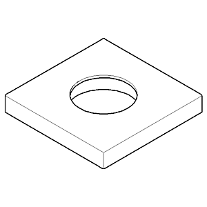 Dornbracht Rosette Schlauch-Brause S 092768003-06 platin matt