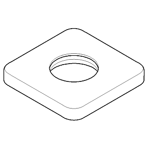 Dornbracht rosette hose shower - 092771007-00 100x65x65_chrom