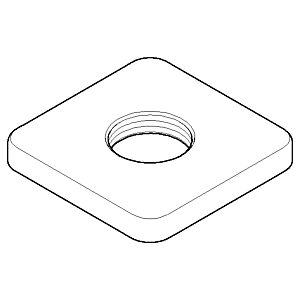 Dornbracht rosette 801 -way switch WR LUL 092771008-00 130x90x35_chrom