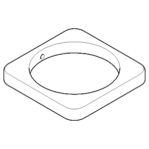 Dornbracht rosace EHM bord de baignoire - 092771009-00 130 x 85 x 35_chrom