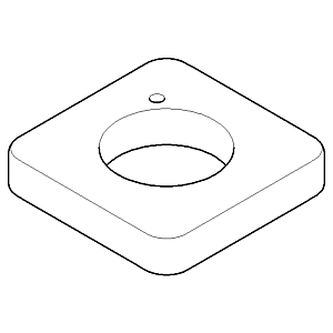 Dornbracht rosette spout - 092771010-00 95x85x25_chrom