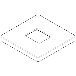 Dornbracht rosace 092771011-06 092771011 131 x 12,5 x 131 mm platine mat