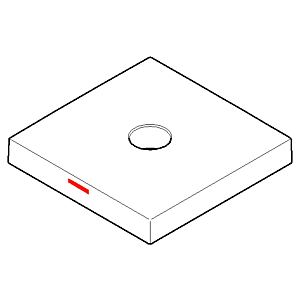 Dornbracht rosace 55 x 55 marquage 092773003-00 chromé