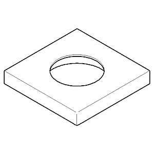 Dornbracht Rosette Schlauch-Brause - 092778011-06 platin matt