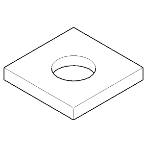 Dornbracht rosette 801 -way MEM 092778014-00 60x60x25_chrom