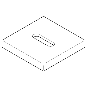 Dornbracht rosace MEM pour bec 092778034-06 platine mat