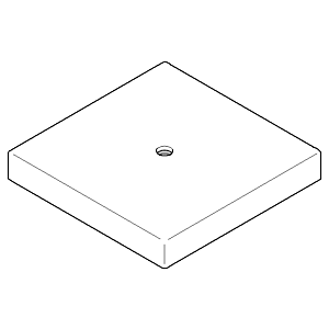 Dornbracht rosace garniture de vidange 092778041-33 noir mat