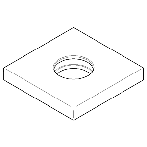 Dornbracht rosette carré, distributeur 092778043-08 platine