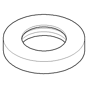 Dornbracht rosace pour bec Cuisine 092779001-00 chromé