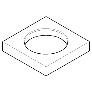 Dornbracht Rosette für Körper MARO 2 092779005-06 platin matt
