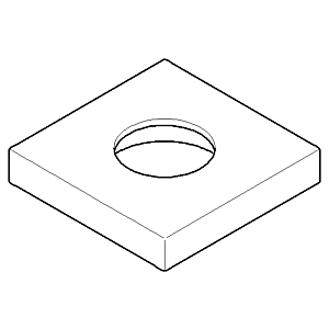 Dornbracht Rosette für Auslauf MARO 092779006-06 platin matt