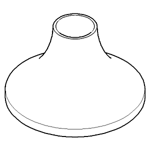 Dornbracht rosace pour bec 092780011-99 092780011 D.60 x 37 mm Dark Platinum mat