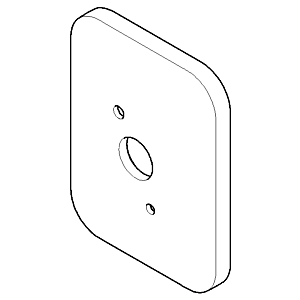 Dornbracht rosace 092784021-06 092784021 60 x 78 x 9 mm platine mat