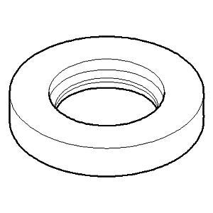 Dornbracht Ros. feuille à un seul trou G3/4 Tara 092788001-00 Classic chromé