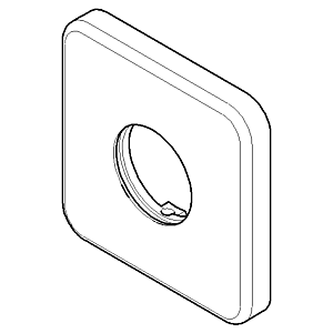 Dornbracht rosette - 092796003-00 85 x 80 x 20_chrom