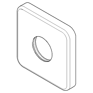 Dornbracht rosette, soft rain shower 092796015-00 chrome