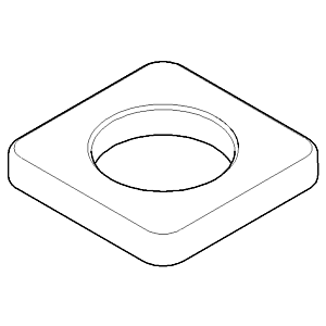 Dornbracht rosette 092796019-00 092796019 63 x 63 x 9.5mm chrome
