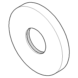Dornbracht Rosette Kneippanschluss - 092797020-00 90x80x250_chrom