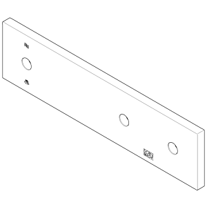 Dornbracht rosace 801 Design valve et 2000 U 092798009-00 255 x 70 x 25_chrom